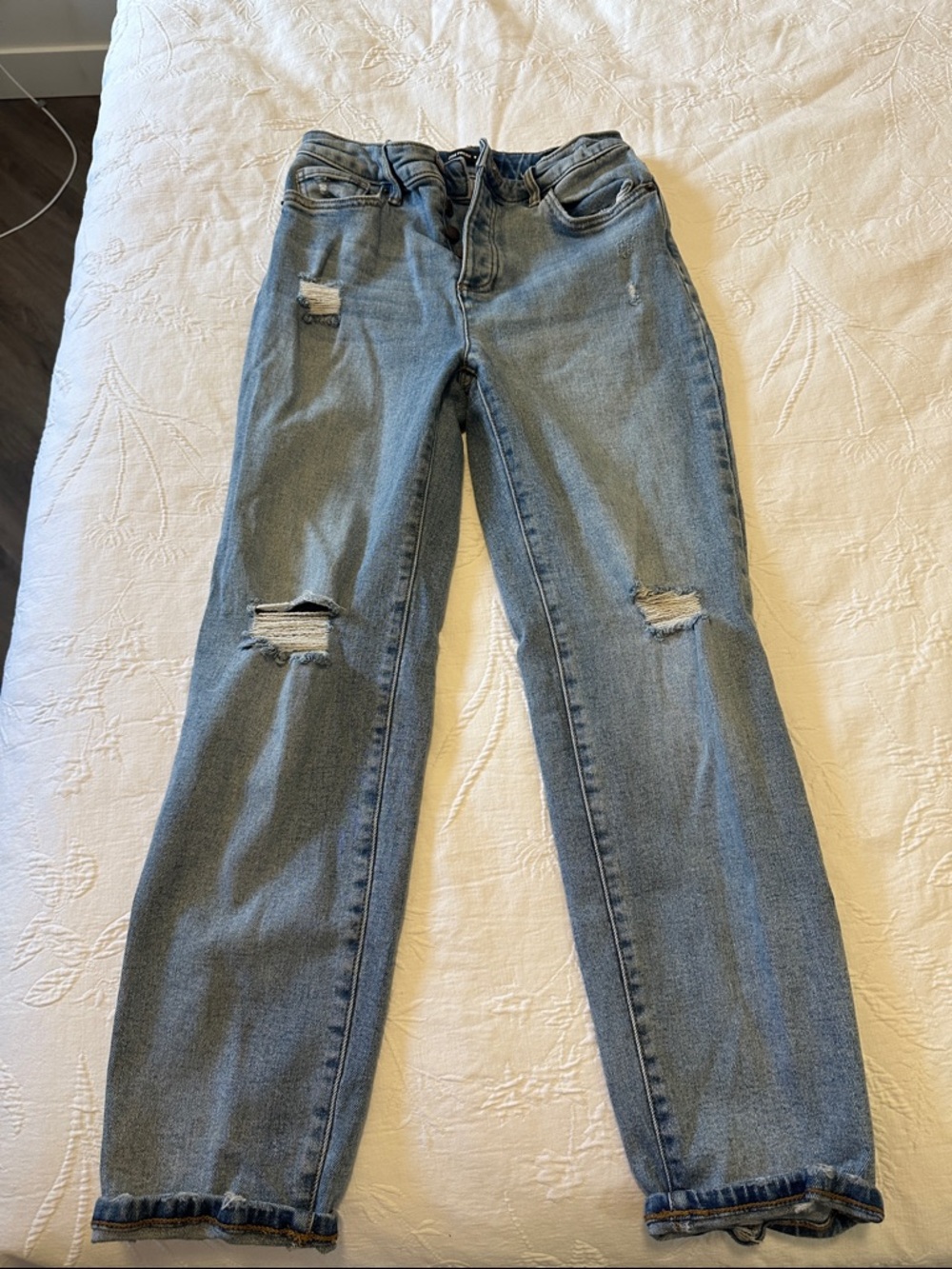 Joe Fresh Light Blue Distressed Boyfriend Jeans